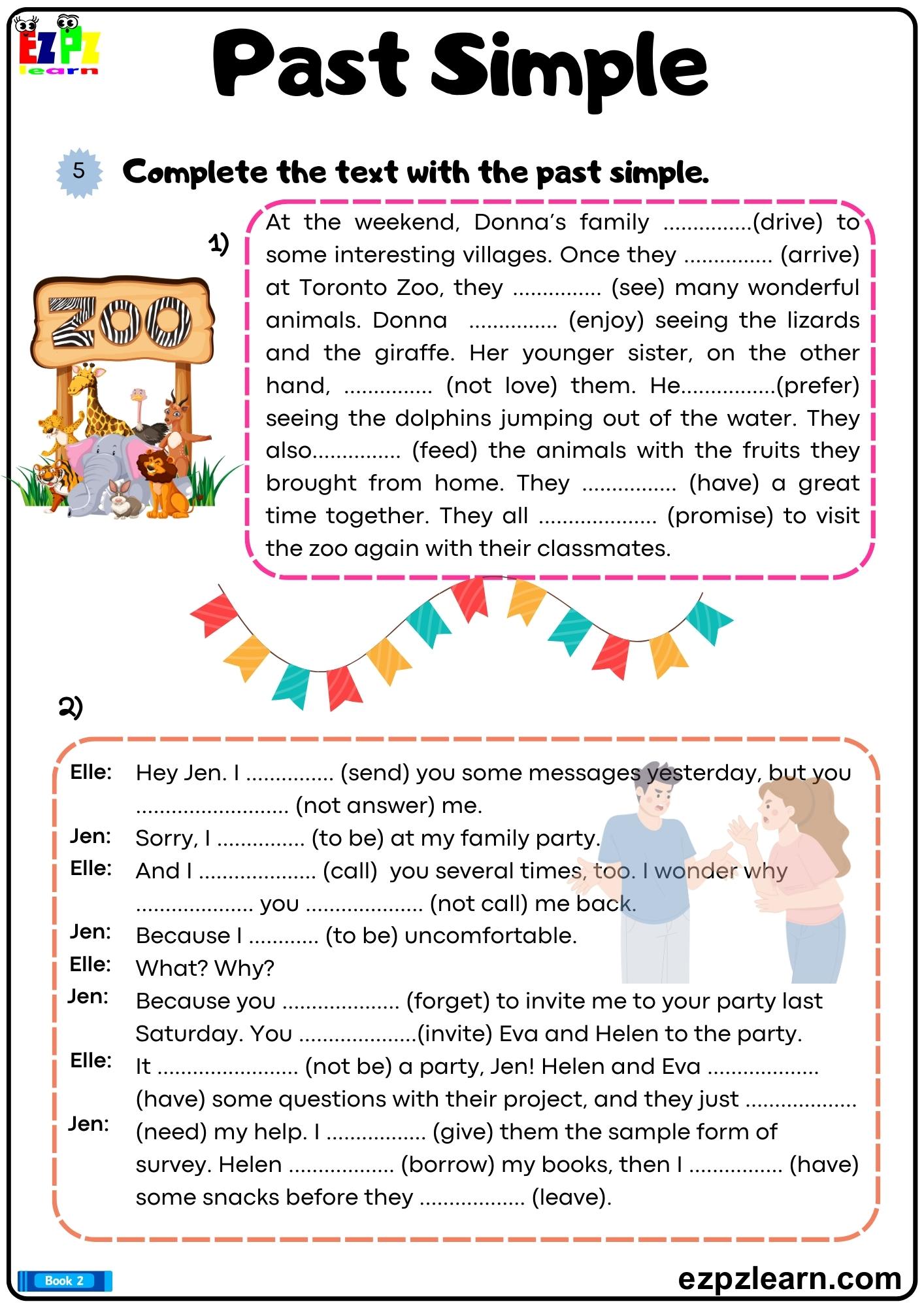 Past tense dialogue hotsell